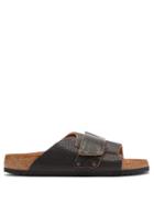 Matchesfashion.com Birkenstock - Kyoto Grained-leather Sandals - Mens - Black