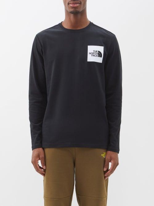 The North Face - Logo-print Cotton Long-sleeved T-shirt - Mens - Black