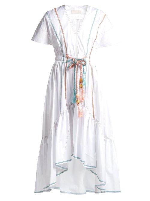 Matchesfashion.com Peter Pilotto - Cord Belt Cotton Dress - Womens - White