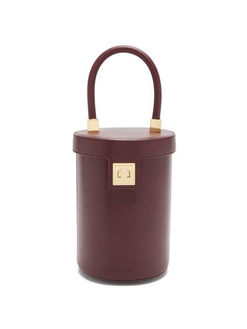 Matchesfashion.com Sparrows Weave - The Cylinder Lizard Effect Leather Bag - Womens - Burgundy