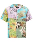 Matchesfashion.com Amiri - Patchwork Floral-print Short-sleeved Silk Shirt - Mens - Multi