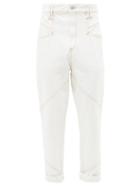 Matchesfashion.com Isabel Marant - Jowland High-rise Panelled Tapered-leg Jeans - Mens - White