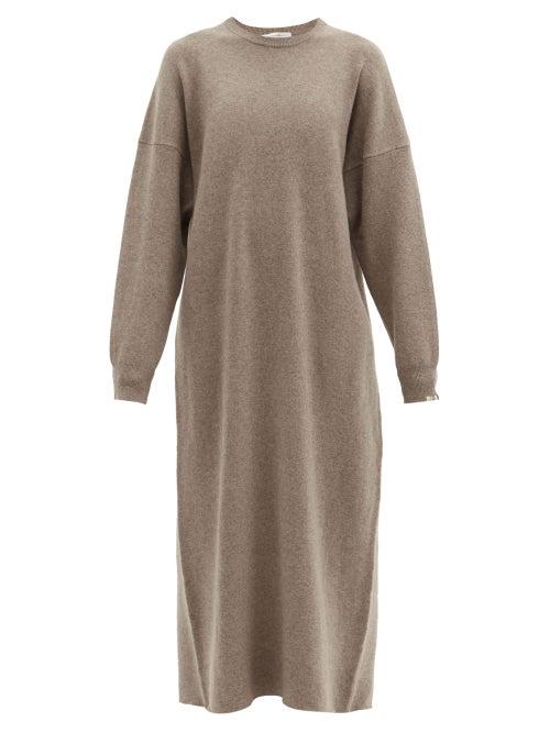 Matchesfashion.com Extreme Cashmere - No. 106 Weird Stretch-cashmere Dress - Womens - Mid Brown