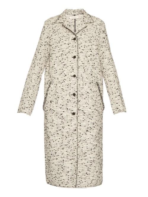 Nina Ricci Single-breasted Tweed Coat