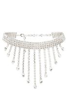 Matchesfashion.com Alessandra Rich - Fringed Crystal Embellished Belt - Womens - Crystal