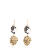 Christopher Kane Two-drop Natural Stone Earrings