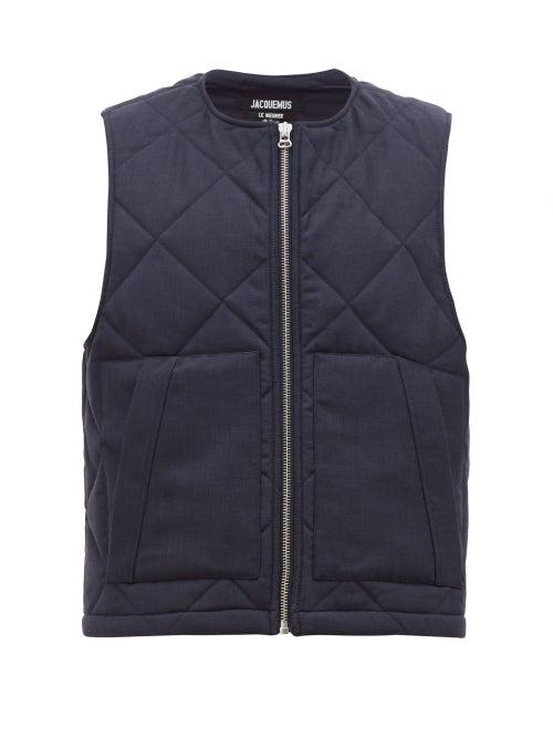 Matchesfashion.com Jacquemus - Romarin Padded Wool Gilet - Mens - Navy