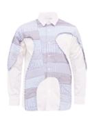 Matchesfashion.com Comme Des Garons Shirt - Patchwork Appliqu Cotton Poplin Shirt - Mens - White Multi