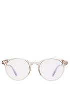 Mens Eyewear Tom Ford Eyewear - Round Acetate Glasses - Mens - Light Brown
