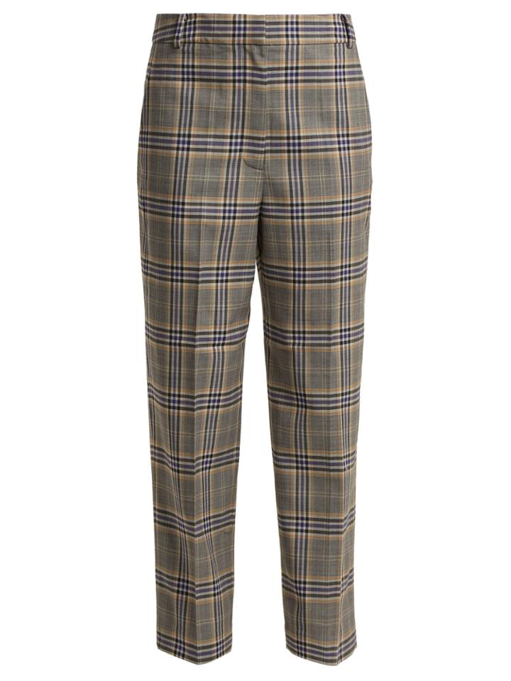 Tibi Lucas Checked Woven Trousers