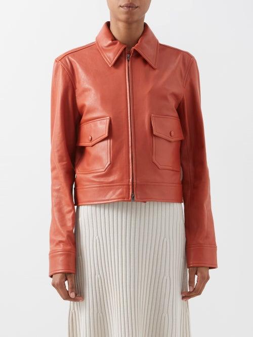 Joseph - Joanne Leather Jacket - Womens - Orange
