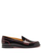 Ladies Shoes Christian Louboutin - Mocalaureat Contrast-inlay Leather Loafers - Womens - Black