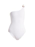 Matchesfashion.com Albus Lumen - Palermo One Shoulder Swimsuit - Womens - White