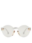 Christopher Kane Rimless Round-frame Acetate Sunglasses