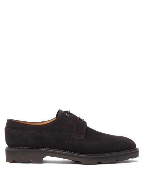 Matchesfashion.com John Lobb - Croft Suede Derby Shoes - Mens - Black