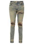 Matchesfashion.com Amiri - Mx1 Bandana Ripped Slim Leg Jeans - Mens - Blue