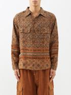 Story Mfg. - Snack Printed Organic-cotton Shirt - Mens - Brown Multi