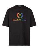 Matchesfashion.com Balenciaga - Logo Embroidered Jersey T Shirt - Mens - Black