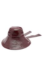 Matchesfashion.com Ganni - Port Royale Patent Bucket Hat - Womens - Burgundy
