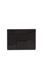 Matchesfashion.com Valentino - Camouflage Trim Leather Cardholder - Mens - Black