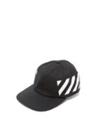 Matchesfashion.com Off-white - Diagonal Stripe Logo Cotton Baseball Cap - Mens - Black