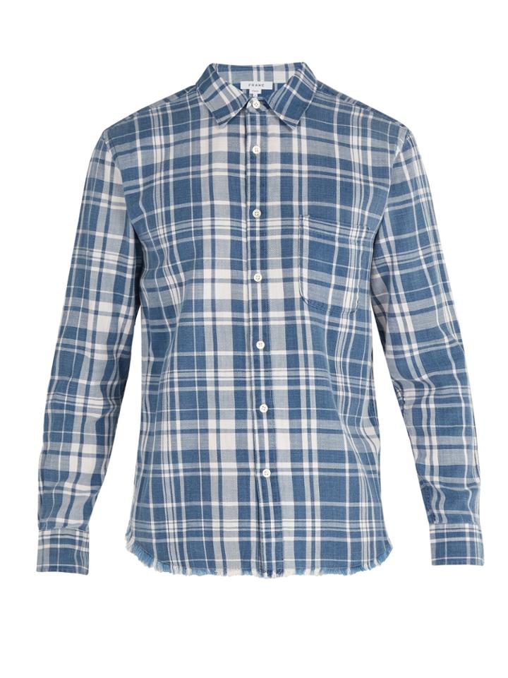 Frame Frayed-hem Cotton Shirt