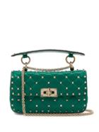 Matchesfashion.com Valentino - Rockstud Spike Small Quilted Leather Shoulder Bag - Womens - Green