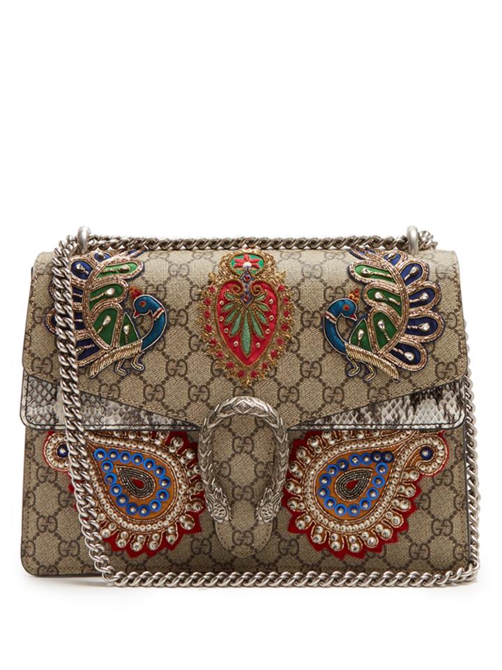Gucci Dionysus Gg Supreme Embellished Large Shoulder Bag