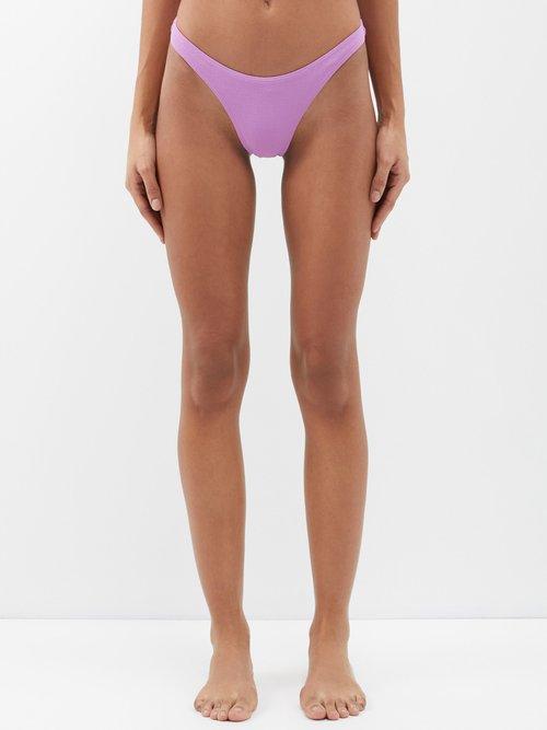 Matteau - Nineties Brazillian Recycled-fibre Bikini Briefs - Womens - Bright Pink