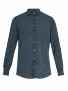 Massimo Alba Point-collar Striped Cotton Shirt