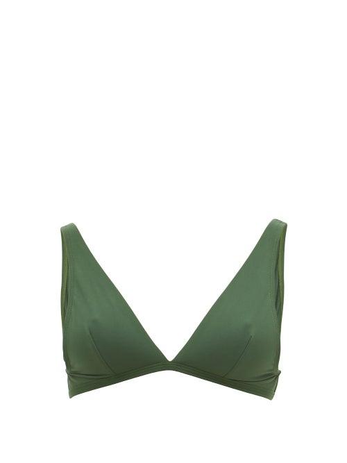 Matchesfashion.com Casa Raki - Flo Tie-back Bikini Top - Womens - Green