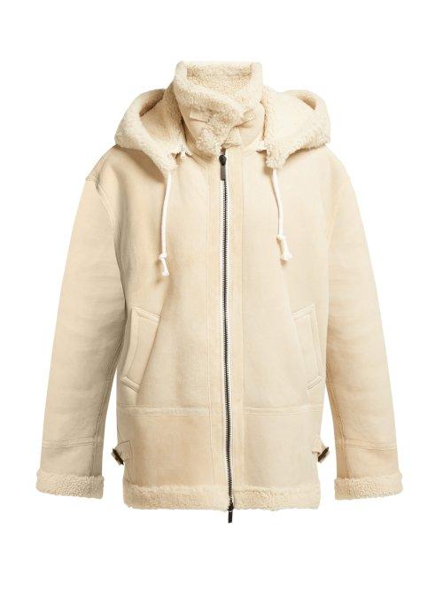 Matchesfashion.com Raey - Aviator Shearling Jacket - Womens - Ivory