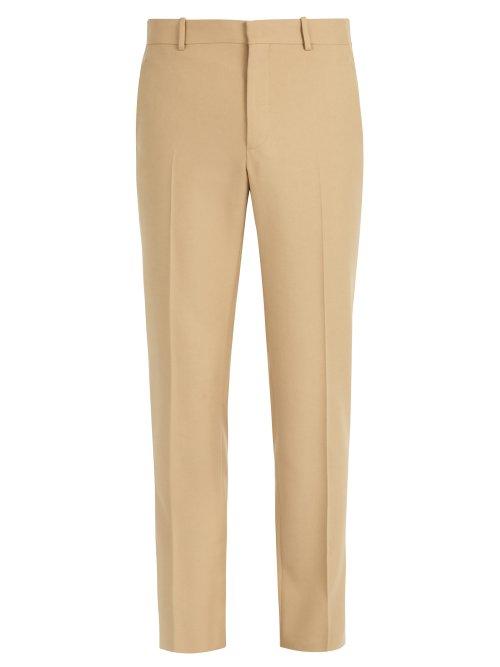 Matchesfashion.com Balenciaga - Sahara Wool Blend Trousers - Mens - Camel