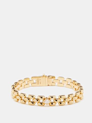 Lizzie Mandler - Cleo Diamond & 18kt Gold Bracelet - Womens - Yellow Gold