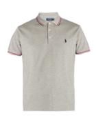 Matchesfashion.com Polo Ralph Lauren - Stripe Trimmed Cotton Piqu Polo Shirt - Mens - Grey