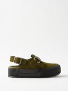 Alexander Mcqueen - Mount Slick Buckled Suede Sandals - Mens - Khaki