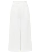 Matchesfashion.com Andrew Gn - Cropped Wide-leg Trousers - Womens - White