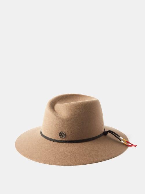 Maison Michel - Virginie Wool-felt Fedora Hat - Womens - Taupe