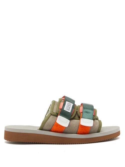 Matchesfashion.com Suicoke - Moto Mab Suede Slides - Womens - Grey Multi