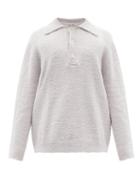 Matchesfashion.com Our Legacy - Big Piquet Brushed-cotton Polo Shirt - Mens - Light Grey