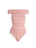 Solid & Striped The Vera Off-the-shoulder Swimsuit