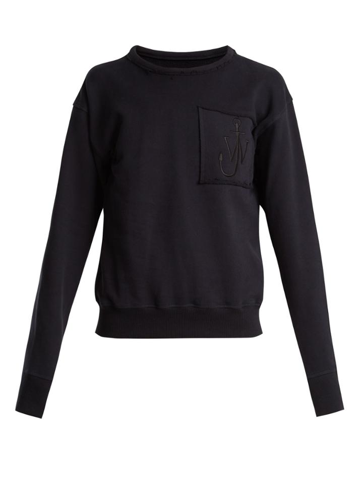 Jw Anderson Logo-embroidered Crew-neck Cotton Sweatshirt