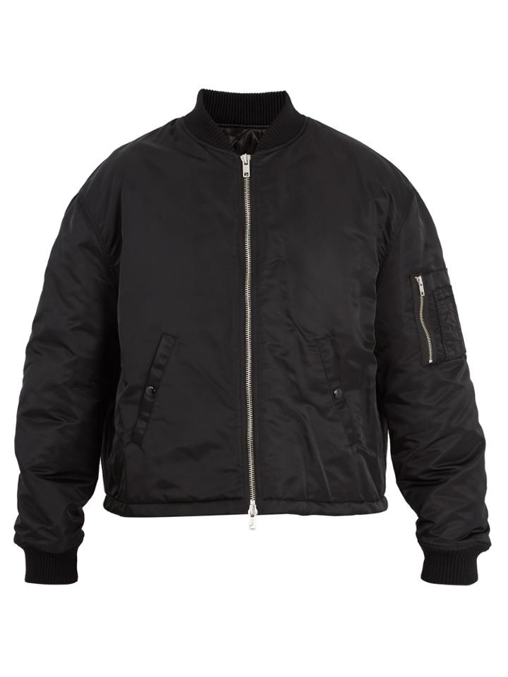 Raf Simons Any Way Out?print Nylon Bomber Jacket