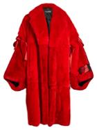 Dolce & Gabbana Bow-embellished Fur Coat