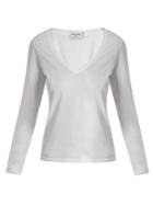 Frame Deep V-neck Cotton T-shirt