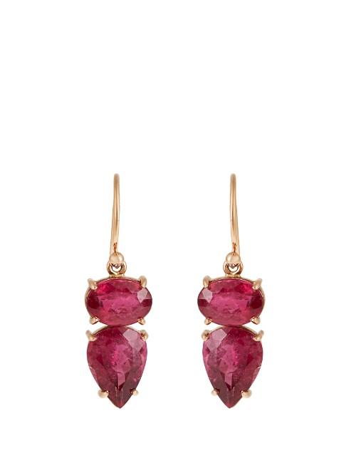 Irene Neuwirth Tourmaline & Rose-gold Earrings