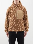 Burberry - Tb Monogram Fleece Hoodie - Mens - Brown Print