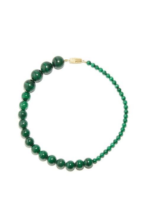 Ladies Jewellery Timeless Pearly - Malachite & 24kt Gold-plated Choker - Womens - Green