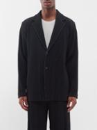 Homme Pliss Issey Miyake - Technical-pleated Single-breasted Blazer - Mens - Black