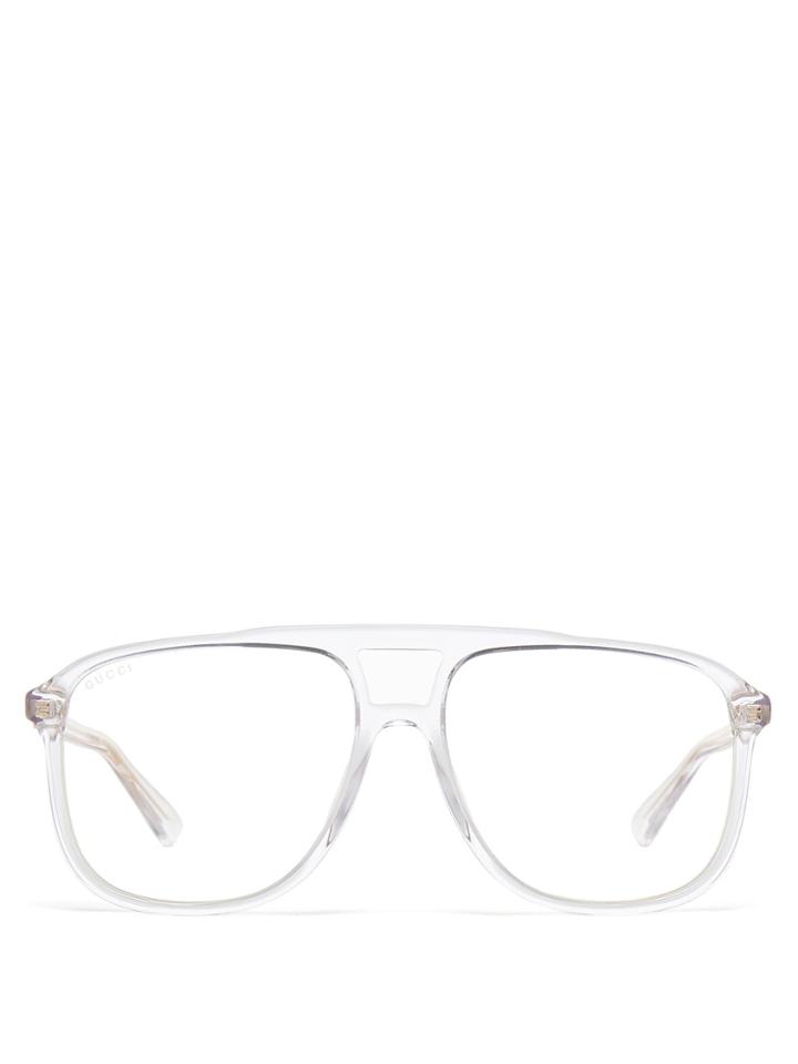 Gucci Squared-aviator Acetate Optical Glasses